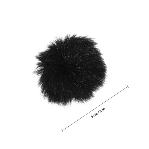 2 Pcs Outdoor Microphone Windscreen Wind Muff Covers for Lavalier Mic Lightweight Furry Fabric Windshield for Noise Reduction Mic Protection and Clear Audio Recording