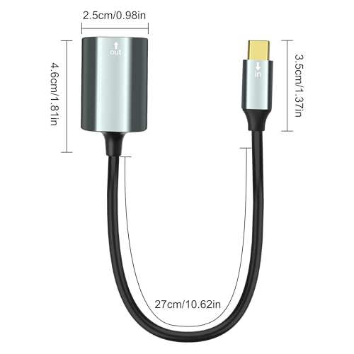 XMSJSIY USB Type-C to SPDIF Optical Audio Cable -30CM/11.8INCH | Type C Male to TOSLINK Female PCM Stereo Audio Adapter Converter for MacBook Laptop Computer
