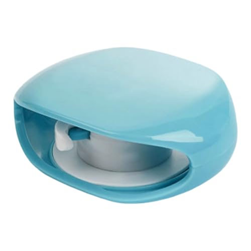 Automatic Retractable Cable for Charging Wires, Earphones | Metal Case | Travel & Home Use Cable Management Box - color: Blue