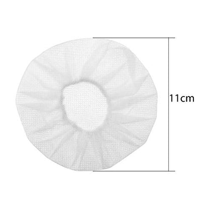 BBTO 300 Pieces Disposable Headphone Covers Non Woven Sanitary Fabric Headset Earphone Covers for Ear Pad Headphones(White,L-11 cm,300 Pieces) - color: White, size: L-11 cm