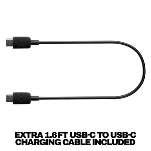 Skullcandy Hesh Evo Wireless Over-Ear Bluetooth Headphones with Extra USB-C Charging Cable, Noise Isolating, 36 Hours Battery, Foldable Lightweight Design, Microphone for iPhone Android - True Black - color: True Black, size: One Size