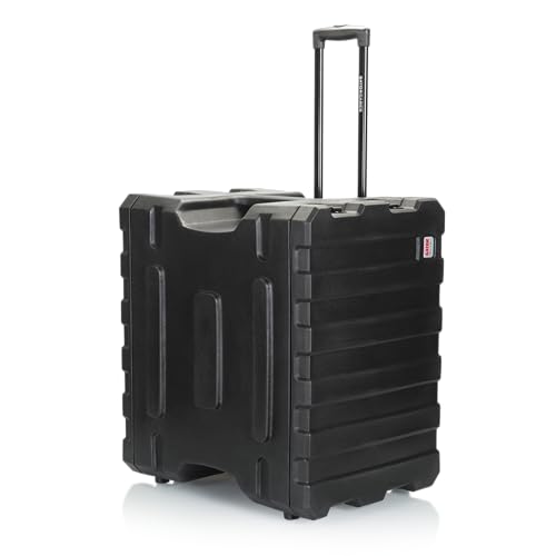 Gator Cases Pro Series 19" Depth 8U Rolling Rack Case with Recessed Wheels, Black - size: 8U Rack Space, style: Rolling Rack - 19" Deep