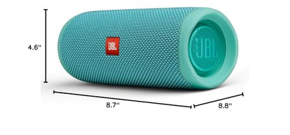 JBL Flip 5 (Teal) + Bundle with divvi! Protective Hardshell Case - color: Teal