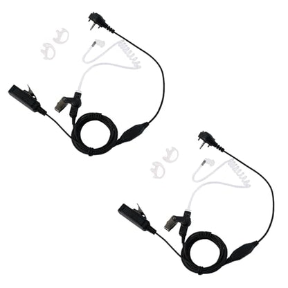 2-Pack 2-Wire Earpiece Compatible with Vertex VX-261 EVX-531 | 2-Pack, 2-wire, quick-disconnect tube, Left/Right buds; Compatible with Vertex VX-351 EVX-534 VX-180 3.5mm 4-Pole
