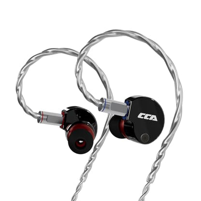 CCA Phoenix in-Ear Monitor Headphones, Dual-Magnet Dynamic Driver IEM with HiFi Clear Sound & Deep Bass, Full-Metal Professional Gaming Earbuds for Musicians, Singers, and Audiophiles(3.5mm Plug) - color: Dark-Grey, style: Without Mic,3.5mm