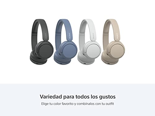 Sony WH-CH520 Wireless Bluetooth On-Ear Headphones with Microphone, Up to 50 Hours Battery Life with Quick Charge Function, Includes USB-C Charging Cable - Black - International Version (No Warranty) - color: Black