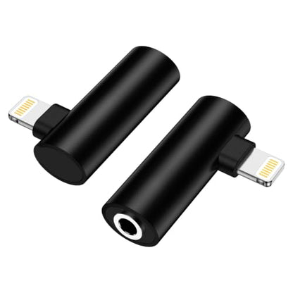 2Pack [Apple MFi Certified] Lightning to 3.5 mm Headphone Adapter Compatible with iPhone 14 13 12 11 Pro XR XS Max X 8 7 6s,iPhone Headphones Jack Adapter Aux to Lightning Cable Dongle Audio Converter - color: Black