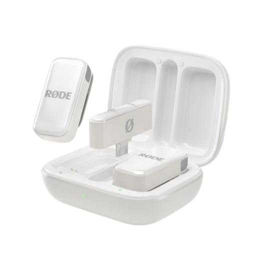 RØDE Wireless Micro - Wireless Microphone for Lightning iPhone (X Through 14) - Two Mics with Charge Case for Smartphone Content Creation, White - NOT for iPhone 15/16 or USB-C | Wireless Microphone for Lightning iPhone (X Through 14), Two Mics with Charg