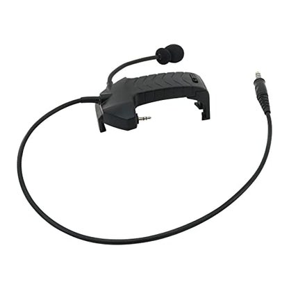 Microphone & PTT for Walker's Razor Noise Cancelling Headphones Airsoft（Black） - color: Black