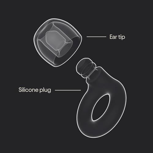 Loop Quiet 2 Ear Plugs - Ultra-Comfy Reusable Hearing Protection for Sleep | 24dB SNR noise reduction. Flexible, customizable fit. Reusable & washable. For deep focus, travel, noise sensitivity - color: Black