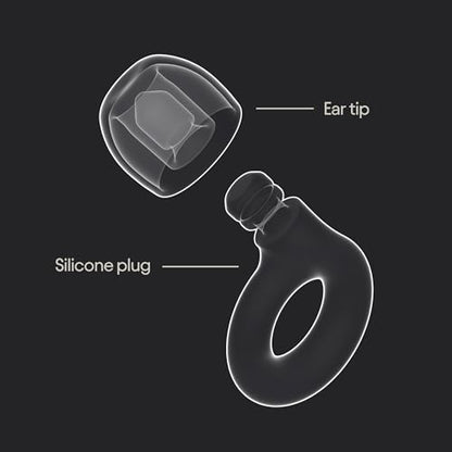 Loop Quiet 2 Ear Plugs - Ultra-Comfy Reusable Hearing Protection for Sleep | 24dB SNR noise reduction. Flexible, customizable fit. Reusable & washable. For deep focus, travel, noise sensitivity - color: Black