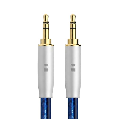 3.5mm Male to Male Audio Cable, Hi-Res Lossless Sound Aux Cord with Silver-Plated OCC Process Single Crystal Copper, Compatible with Car Stereo, Amplifier, Home Theater, 3.2FT/1.0M - size: 3.2FT/1.0M