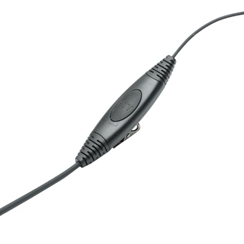 2 Pin Earpiece Headset with PTT Mic Walkie Talkies | C shape,Compatible with Baofeng Kenwood UV-5R BF-888S BF-F8HP BF-F9 TK-3140 TK-3400 TK-3402Two Way Radio Accessory