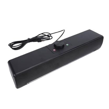 GOWENIC Computer Speakers, 12.6 Inch Bluetooth Soundbar with Rotary Volume Control and Dynamic RGB Lighting, USB Connection for PC Laptop