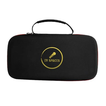 Wireless Microphone Case - Portable Hard Shell Storage Bag for Dual Handheld 2 Mic System, Receivers, Adapters - Black (Box Only) (Black(Box Only))