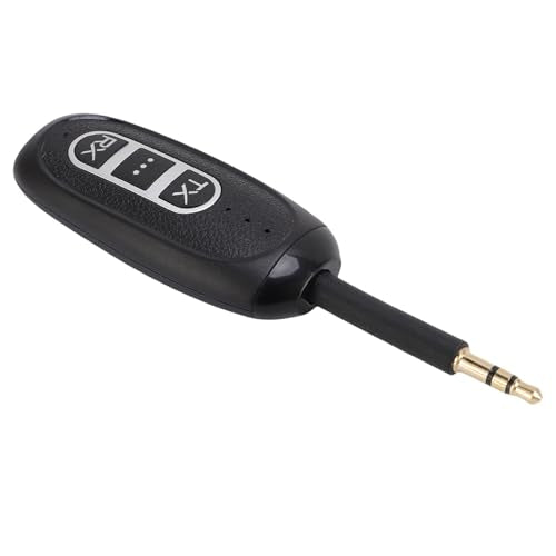 Zunate Bluetooth 5.4 Transmitter Receiver 2 in 1 Wireless Audio Adapter, Rotatable Audio Jack with Low Latency, 250mAh Battery and USB Type C Charging Port