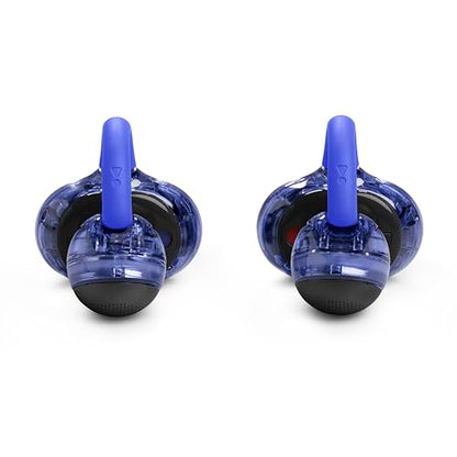 JBL Soundgear Clips Open Ear Headphones for Situational Awareness - Blue | Up to 32 Hours Total Playtime With Speed Charge, Sweat Resistant, Noise-Reducing Mics, App Control For Custom Audio - color: Blue