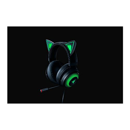 Razer Kraken Kitty RGB USB Gaming Headset: THX 7.1 Spatial Surround Sound - Chroma RGB Lighting - Retractable Active Noise Cancelling Mic - Lightweight Aluminum Frame - for PC - Classic Black