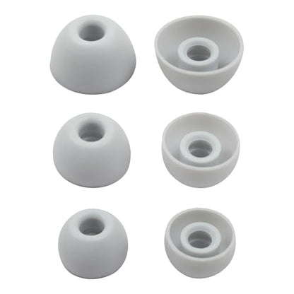6 Pairs Replacement Silicone Ear Tips Compatible with Beats Studio Buds/Fit Pro/Studio Buds +, Silicone Earbuds Eartips Buds Cover Set for Beat Studio Buds (Grey Without Pen) - color: Grey without Pen