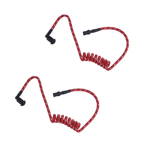 WODASEN Replacement Braided Nylon Fiber Acoustic Coil Tube Moisture Resistant Waterproof Color for Radio Earpiece (Red-2) - color: Red-2