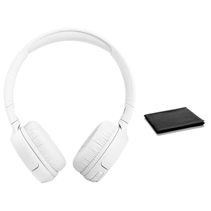 JBL Tune 510BT Wireless On-Ear Headphones with Pure Bass Sound, 40 Hours Battery, Fast Charging, Built-in Microphone, Bluetooth Connectivity, Lightweight Foldable Design, Includes Cloth