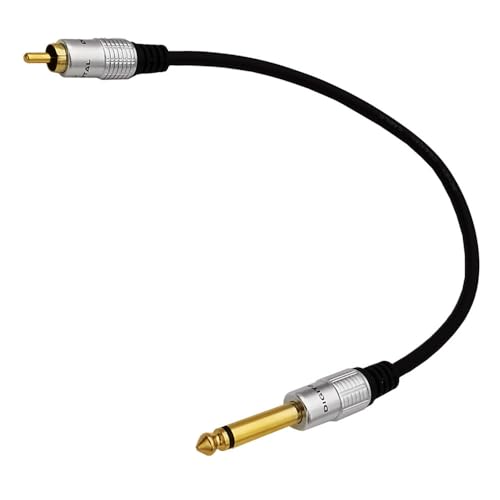 6.35mm to RCA, RCA to 1/4 Mono TS Cable, Gold Plated 6.35mm Mono Male to RCA Male Audio Interconnect Cable 1Feet/30cm - color: 6.35 M to RCA M 0.3M/1Ft