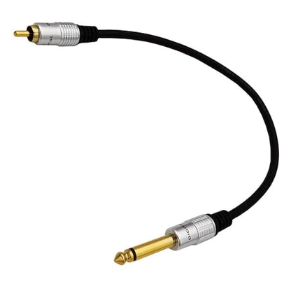 6.35mm to RCA, RCA to 1/4 Mono TS Cable, Gold Plated 6.35mm Mono Male to RCA Male Audio Interconnect Cable 1Feet/30cm - color: 6.35 M to RCA M 0.3M/1Ft