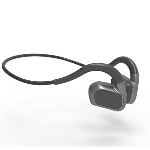 Bone Conduction Wireless Bluetooth Headset IPX8 Waterproof Swimming Headset Outdoor Fitness 32GB Memory MP3 Player (Grey) - color: Grey