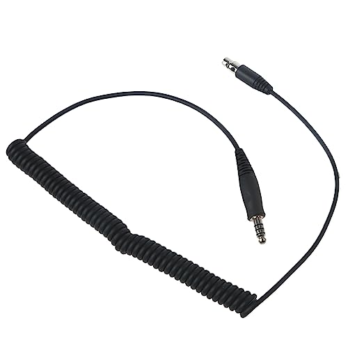 Headphone Cable U174 Plug to XLR5 Coiled Cable Aviation Aux Cord Replacement for Sound Devices