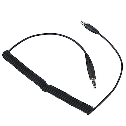 Headphone Cable U174 Plug to XLR5 Coiled Cable Aviation Aux Cord Replacement for Sound Devices