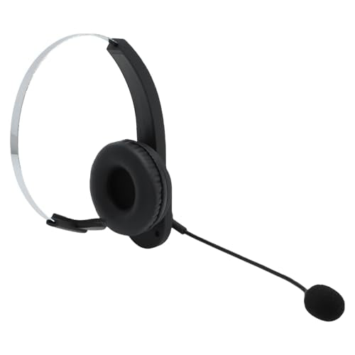 AMONIDA Trucker Bluetooth Headset, Single Ear Wireless Headphone with Noise Cancelling Microphone, USB Dongle Mute Key Headset, 50Hrs Talk Time for Truck Drivers