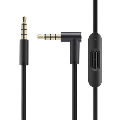 Replacement Audio Cable for Beats Headphones, Beats Cable Compatible with Solo Pro/Studio/Solo, Executive Mixr Pill with in Line& Volume Control (Black) - color: black