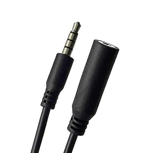 Seadream 2.5mm Female to 3.5 mm Male 4 Poles Audio Cable 6 inch 4-Pole 3.5 mm Male to 2.5 mm Female Headset Audio Adapter Cable Extender Stereo Jack,Gold Plated(2Pack)