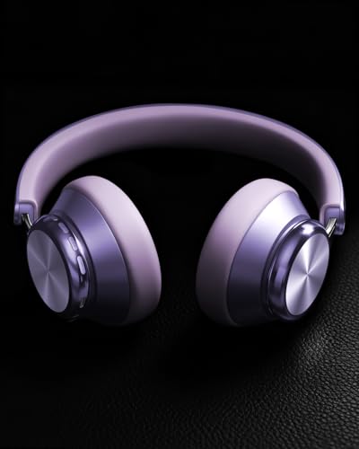 Wentronic Y03 Bluetooth Headphones Wireless Active Noise Cancelling Over Ear Headphones 48 Hours Playtime High Sound Quality 6 EQ Music Mode Headphones with Soft Ear Cushion - Purple - color: Purple
