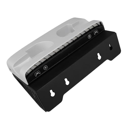 Controller Charger Station, Space Saving Wall Mount Dual Charging Dock Dual Stand Charger, Controller Charging Stand with 15 RGB Light Effects Headset Hook 2 USB Ports