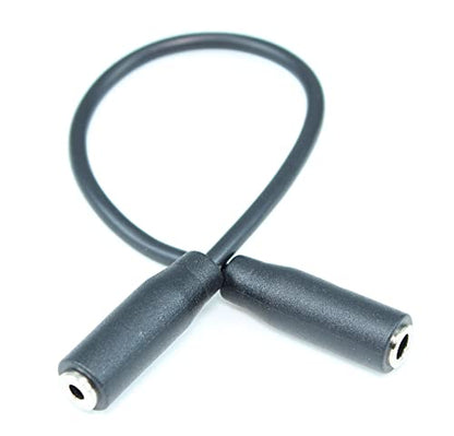 MyCableMart 6 inch Adapter Cable: 4 Conductor (TRRS) 3.5mm Female to 2.5mm Female