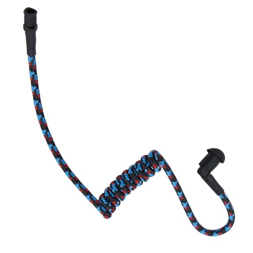 Replacement Braided Nylon Surveillance Acoustic Coil Tube for Radio Earpiece Moisture Resistant Fiber Mesh Colorful Accessories (BlueRedBlack-2) - color: BlueRedBlack-2