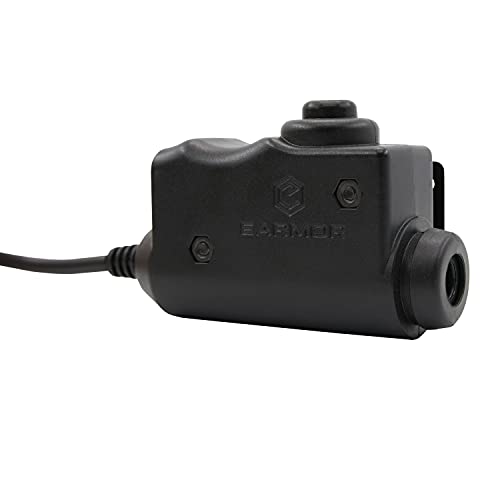 EARMOR M51 PTT Adapter for Baofeng Kenwood 2-Pin Radio, Headsets | Fits all EARMOR M32 headsets; Wouxun, Retevis, Quansheng, TYT two-way radios; push-to-talk walkie talkie adapter - style: M51