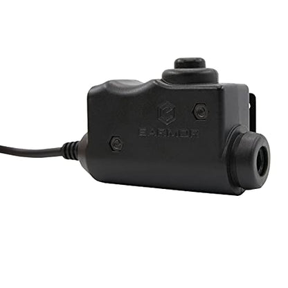 EARMOR M51 PTT Adapter for Baofeng Kenwood 2-Pin Radio, Headsets | Fits all EARMOR M32 headsets; Wouxun, Retevis, Quansheng, TYT two-way radios; push-to-talk walkie talkie adapter - style: M51