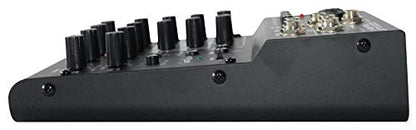 Rockville RockMix 4 4-Channel Pro Recording Mixer with USB Interface, EQ | Mic, Instrument Inputs, 48V Phantom Power, XLR 1/4" Combo Jacks, 16-Bit 48kHz USB Recording, Loopback, Mac PC