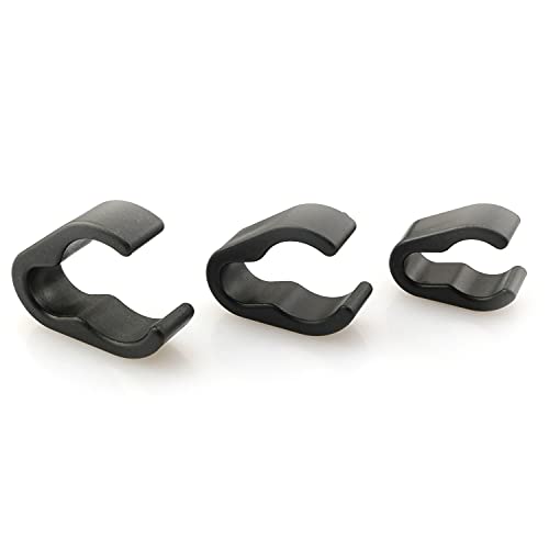 TAODAN 30PCS Durable and Flexible ABS Plastic Clips Mic Cable Clips Universal Microphone Boompole Cable Clip Set Speech Microphone Holder Clip(15, 20, 25mm, each 10 pieces)