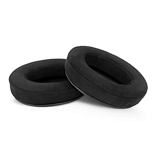 Micro Suede Replacement Ear Pads for HyperX Cloud & Alpha, ATH M50X, Steelseries Arctis, Logitech G Pro & More Headphones, Soft Velour, Memory Foam & Long Lasting Earpads by Brainwavz - color: Black Micro Suede