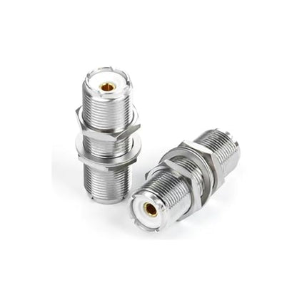UHF Male Female to UHF Male Female Connector PL259 to SO239 T Right Angle 3 Way RF Coax Coaxial Adapter(UHF-KKY) - color: UHF-KKY