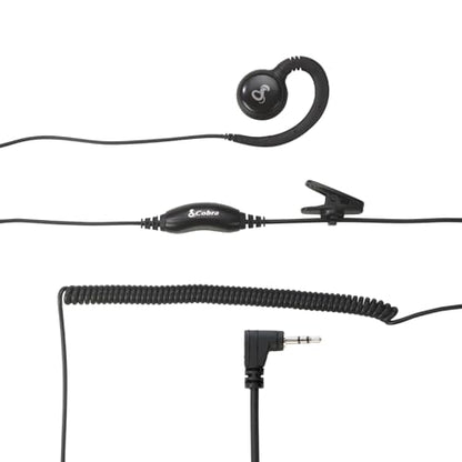 Cobra 2.5mm C-Style Around the Ear Headset | Comfortable Hook Design with Secure Fit Earpiece for Cobra Two-Way Radios - style: Around-the-Ear Headset