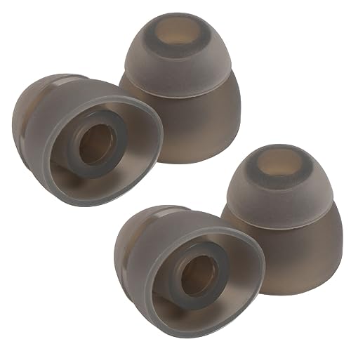 Replacement Double Flange Ear Tips Earbuds Silicone Pads for in Ear Headphones in-Ear Hole 4.5mm
