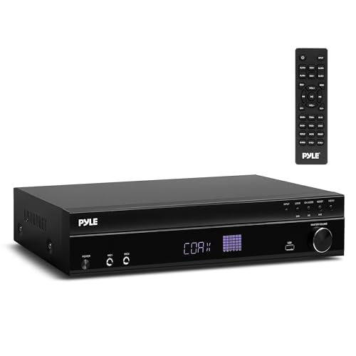 Pyle 5.2 Channel Bluetooth Home Theater Amplifier, 240 watts Peak Power, Microphone Input with Echo for Karaoke, ARC Hi-Def Input, USB-A Input with MP3 Player, FM Radio - PT875BT