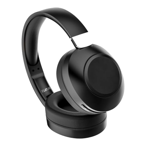 RCA Wave-54 Wireless Over-Ear Bluetooth Headphones, Hi-Res Audio, Deep Bass, Noise Cancelling, Bluetooth 5.3, Foldable Headset with Mic, 12H Playtime, Comfortable for Travel, Work & Gaming