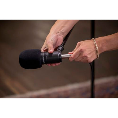 Zoom ZDM-1 Dynamic Podcast Microphone Bundle with On-Stage MS7701B Euro Boom Tripod Stand and 20-Foot XLR Cable — No Phantom Power, XLR Studio Mic for Podcasting, Streaming, Voice Over