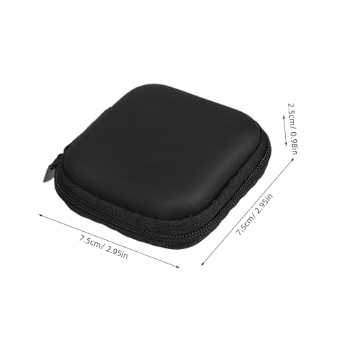 NUOBESTY Portable Mini Eva Headphone Storage Case with Soft Lining and Mesh Pocket Water Resistant Hard Carrying Pouch for Earphones USB Cables and Small Accessories Compact Travel