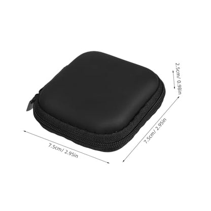 NUOBESTY Portable Mini Eva Headphone Storage Case with Soft Lining and Mesh Pocket Water Resistant Hard Carrying Pouch for Earphones USB Cables and Small Accessories Compact Travel